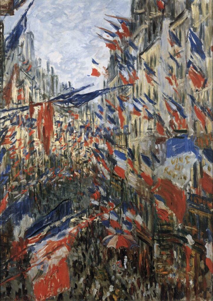 Rue Montorgueil with Flags by Claude Monet