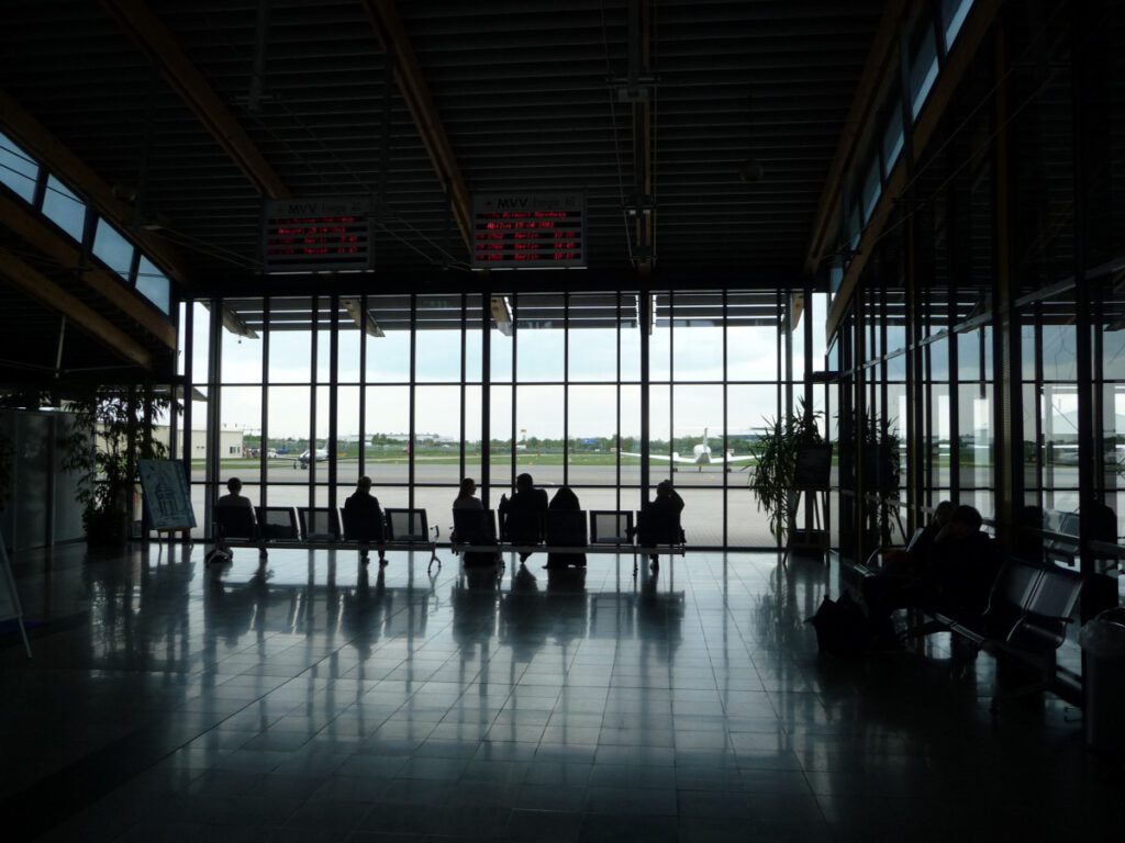 airport terminal waiting area passenger lounge mannheim germany glass people 1138020