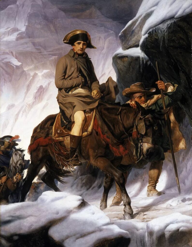Bonaparte cruzando los Alpes