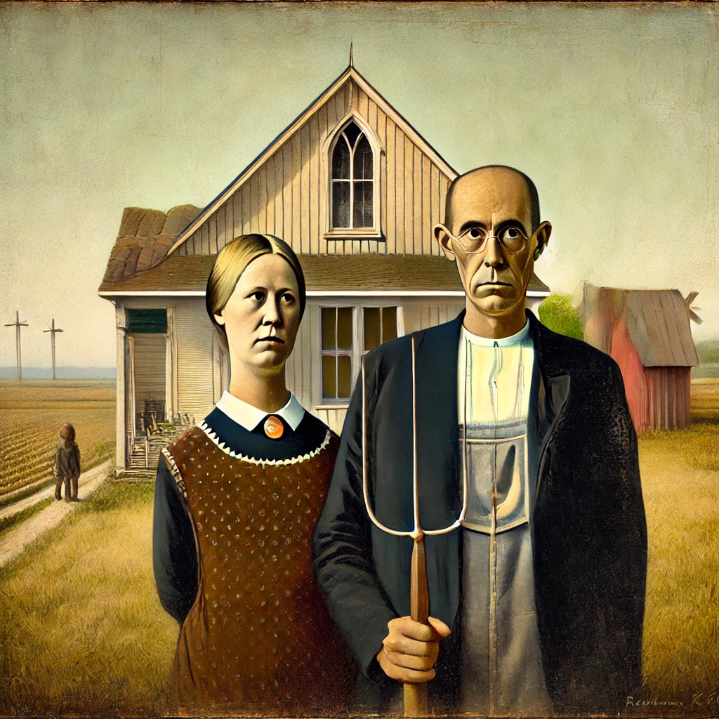 1 22American Gothic22 de Grant Wood