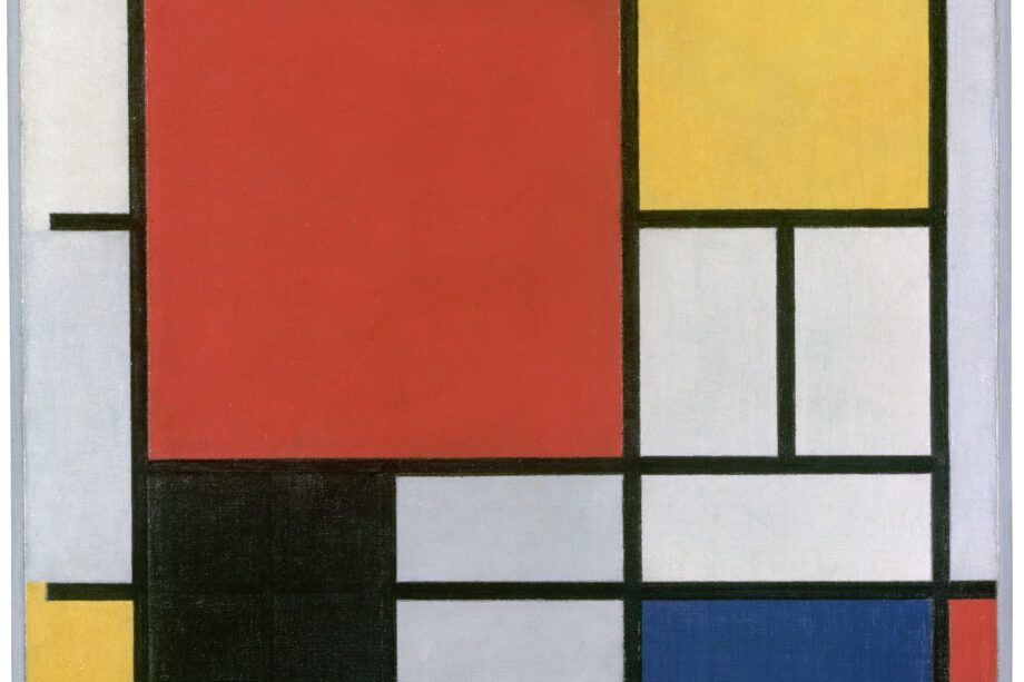 Piet Mondriaan 1921 Composition en rouge jaune bleu et noir