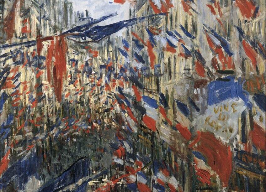 Rue Montorgueil with Flags by Claude Monet