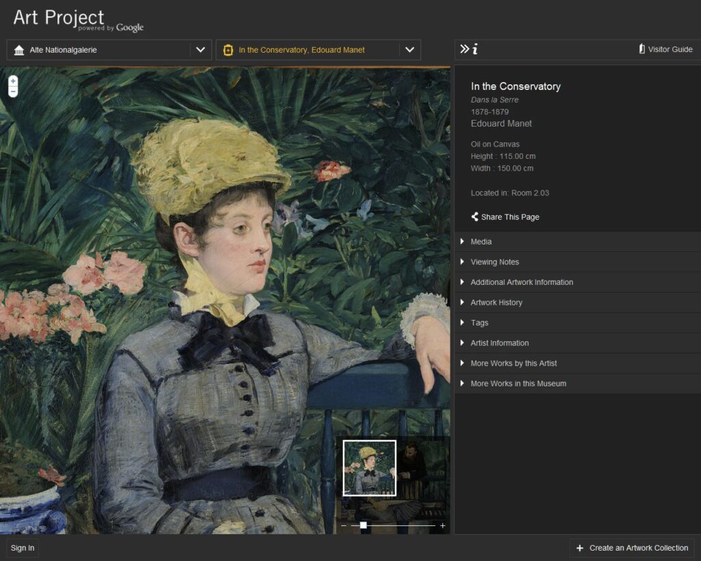 Screenshot Google Art Project Manet Wintergarten
