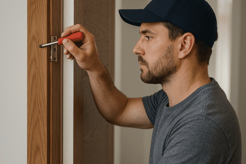 arreglando puerta