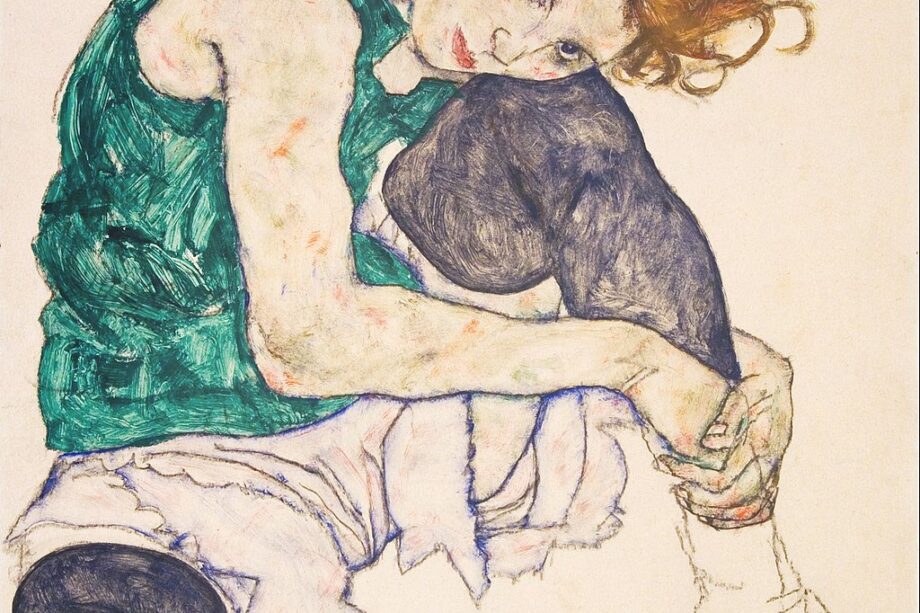 1024px Egon Schiele Seated Woman with Legs Drawn Up Adele Herms Google Art Project