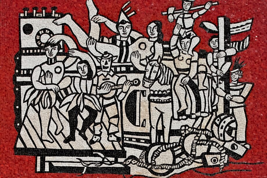 Fernand Leger Grand parade with red background mosaic 1958 made